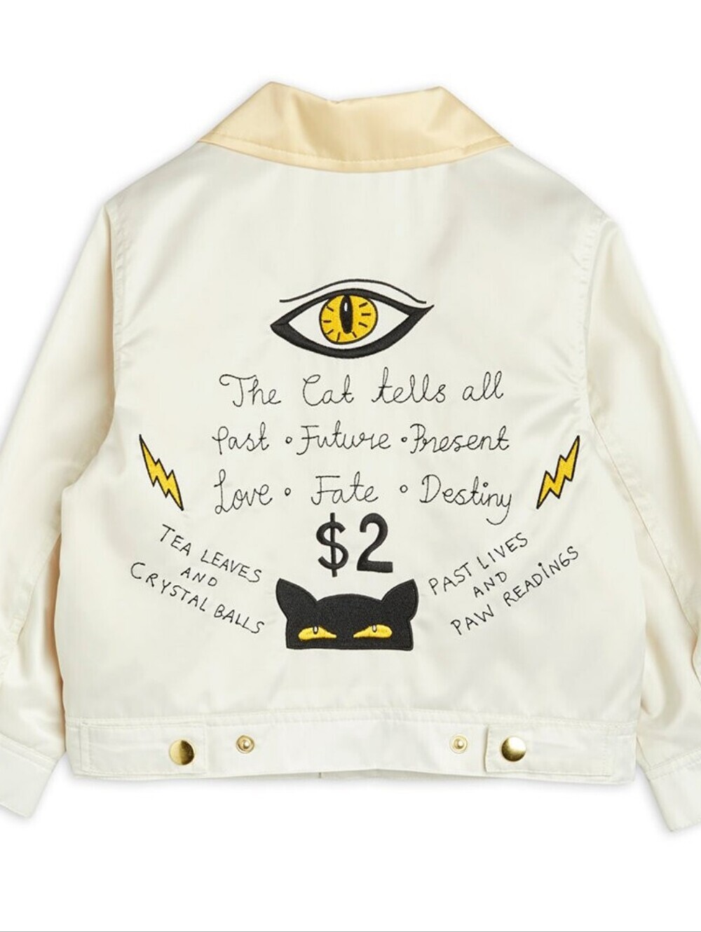 Mini Rodini The Cat Tells All Satin Jacket NWT